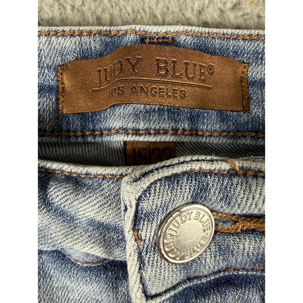 Judy Blue Slim Fit Denim Jeans Stretch Size 15/32 JB88980 LT 32x28 - Picture 6 of 9